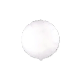 Palloncino Tondo Bianco standard shape 18" (45cm) in mylar, 1pz.