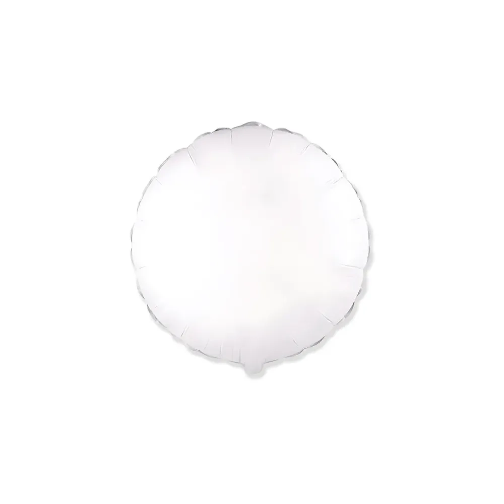 Palloncino Tondo Bianco standard shape 18" (45cm) in mylar, 1pz.