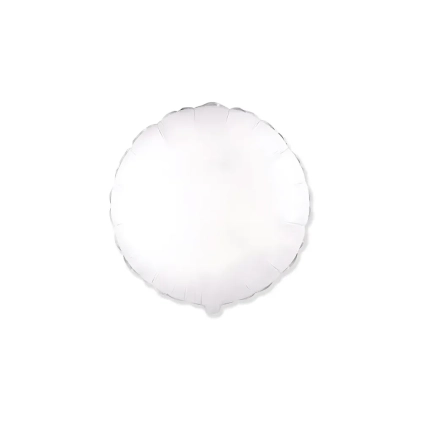 Palloncino Tondo Bianco standard shape 18" (45cm) in mylar, 1pz.