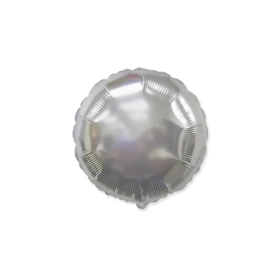 Palloncino Tondo Argento standard shape 18" (45cm) in mylar, 1pz.