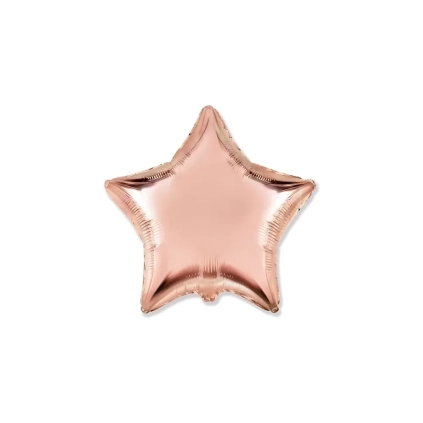 Palloncino Stella Rosa Gold standard shape 18" (45cm) in mylar, 1pz.