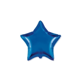 Palloncino Stella Blu standard shape 18" (45cm) in mylar, 1pz.
