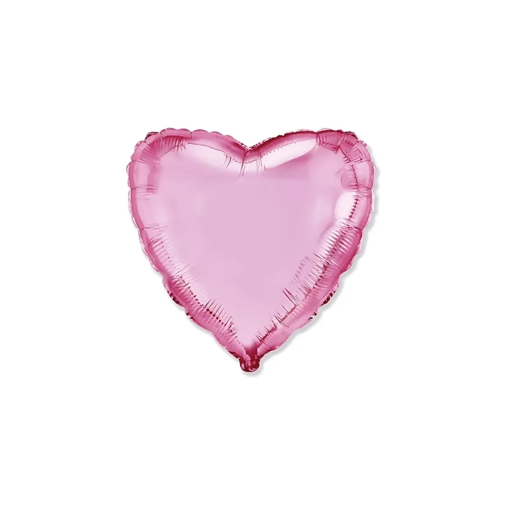 Palloncino Cuore Rosa Chiaro standard shape 18" (45cm) in mylar, 1pz.