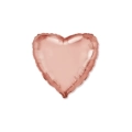 Palloncino Cuore Rosa Gold standard shape 18" (45cm) in mylar, 1pz.