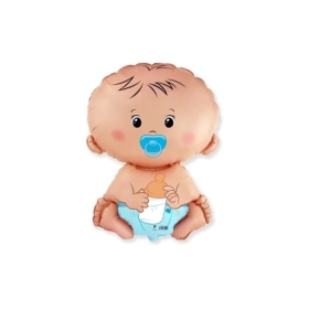 Palloncino Bimbo Seduto con Ciuccio super shape 26" (66cm) in mylar, 1pz.