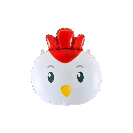 Palloncino Gallo Testa super shape 28" (71cm) in mylar, 1pz.
