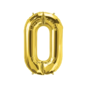 Palloncino Lettera O Oro super shape 40" (101cm) in mylar, 1pz.