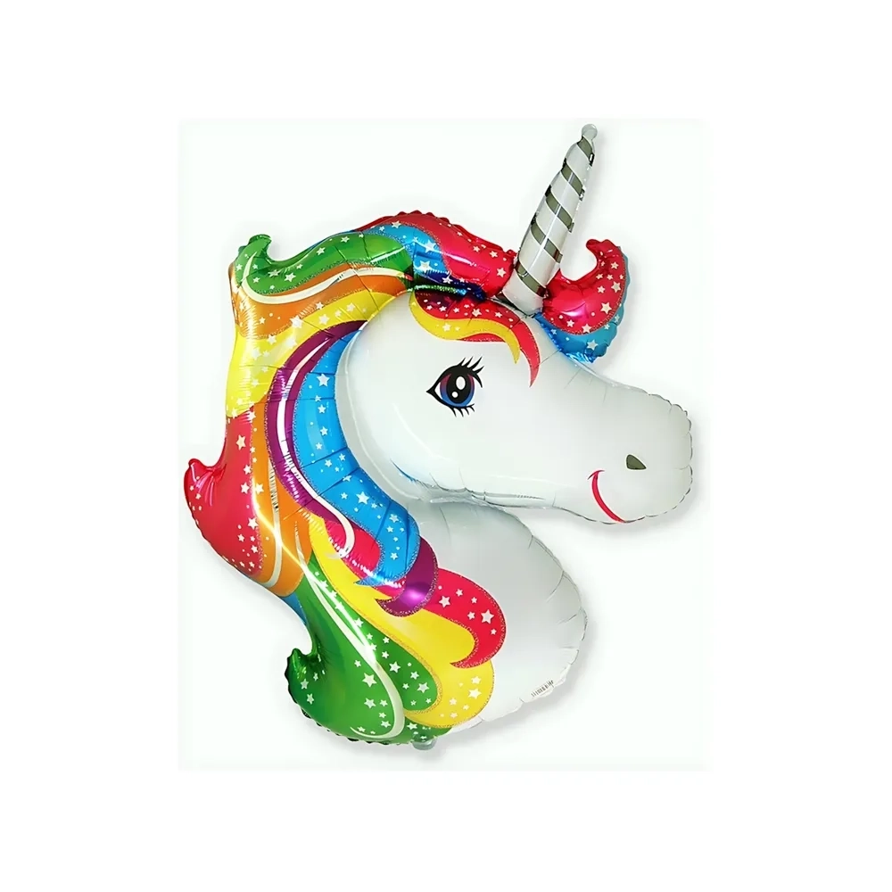 Palloncino Unicorno Testa super shape 40" (101cm) in mylar, 1pz.
