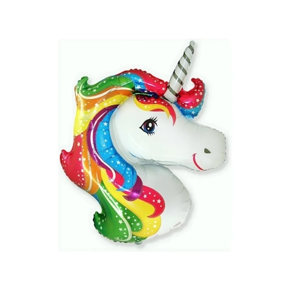 Palloncino Unicorno Testa super shape 40" (101cm) in mylar, 1pz.