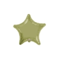 Palloncino Stella Verde Oliva standard shape 22" (55cm) in mylar, 1pz.