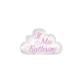Palloncino Il Mio Battesimo Rosa Nuvola standard shape 20" (50cm) in mylar, 1pz.