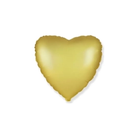 Palloncino Cuore Champagne standard shape 18" (45cm) in mylar, 1pz.