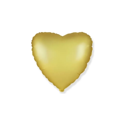 Palloncino Cuore Champagne standard shape 18" (45cm) in mylar, 1pz.