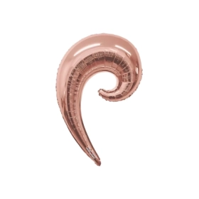 Palloncino Kurly Wave Rosa Gold super shape 36" (91cm) in mylar, 1pz.