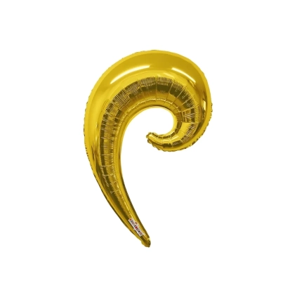 Palloncino Kurly Wave Oro super shape 36" (91cm) in mylar, 1pz.