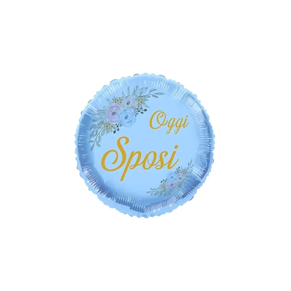 Palloncino Oggi Sposi Vintage Carta da Zucchero tondo standard shape 18" (45cm) in mylar, 1pz.