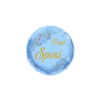 Palloncino Oggi Sposi Vintage Carta da Zucchero tondo standard shape 18" (45cm) in mylar, 1pz.