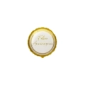 Palloncini Felice Anniversario Oro Tondo mini shape 9" (22cm) in mylar, 5pz.
