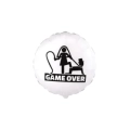 Palloncino GAME OVER Bianco celibato standard shape 18" (45cm) in mylar, 1pz.