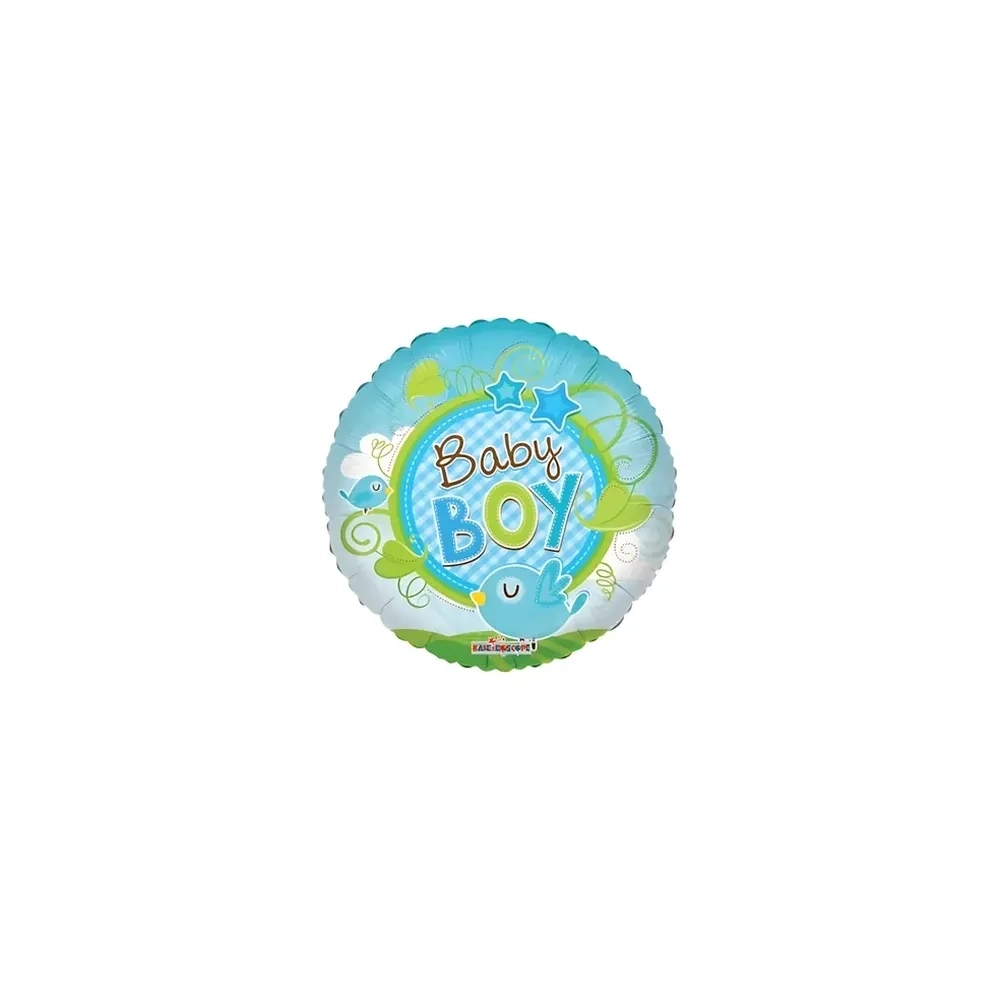 Palloncini Baby Boy Uccellino mini shape 9" (22cm) in mylar, 5pz.