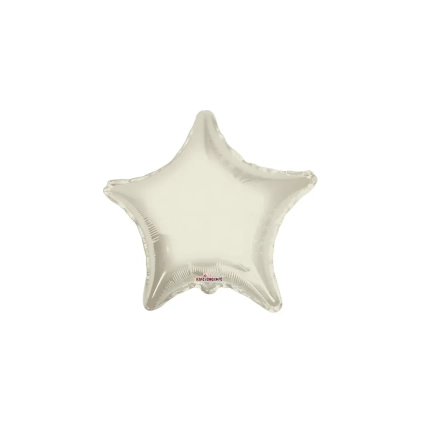 Palloncino Stella Avorio standard shape 18" (45cm) in mylar, 1pz.