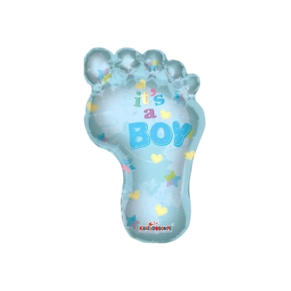 Palloncino It's a Boy Piede Celeste super shape 36" (91cm) in mylar, 1pz.