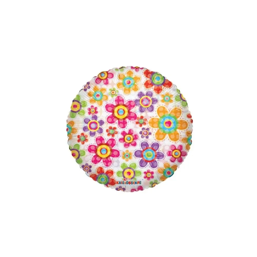 Palloncino Fioriati Clear View standard shape 18" (45cm) in mylar, 1pz.