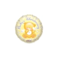 Palloncino Baby's Christening Orso standard shape 18" (45cm) in mylar, 1pz.