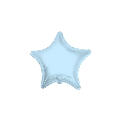 Palloncino Stella Celeste Chiaro standard shape 18" (45cm) in mylar, 1pz.