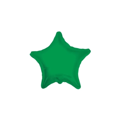 Palloncino Stella Verde Smeraldo standard shape 18" (45cm) in mylar, 1pz.