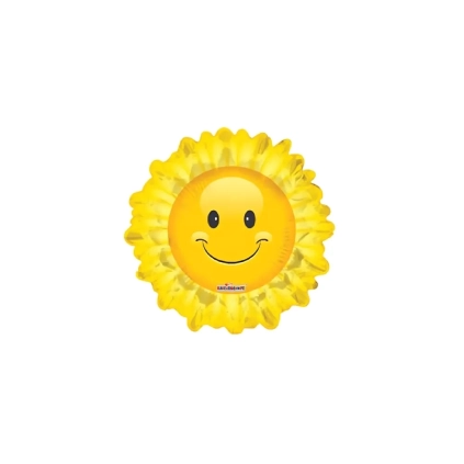 Palloncini Girasole felice mini shape 14" (35cm) in mylar, 5pz.