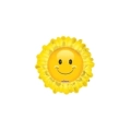 Palloncini Girasole felice mini shape 14" (35cm) in mylar, 5pz.