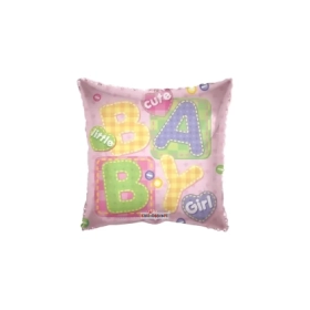 Palloncino Baby Girl Lettere Grandi quadrato 18" (45cm) in mylar, 1pz.