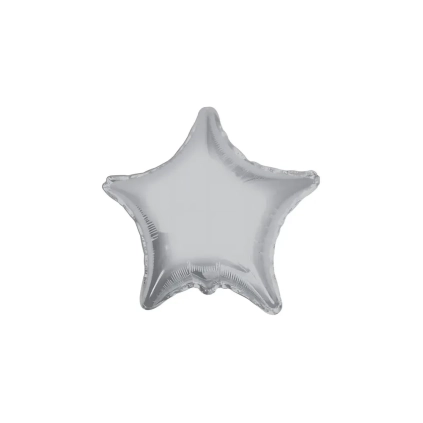 Palloncino Stella Argento standard shape 18" (45cm) in mylar, 1pz.