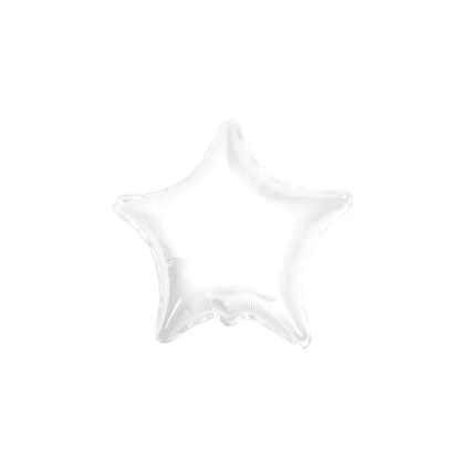 Palloncino Stella Bianco standard shape 18" (45cm) in mylar, 1pz.