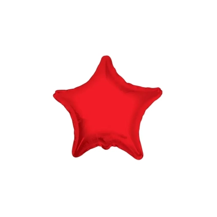 Palloncino Stella Rossa standard shape 18" (45cm) in mylar, 1pz.