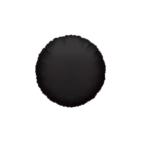 Palloncino Tondo Nero standard shape 18" (45cm) in mylar, 1pz.