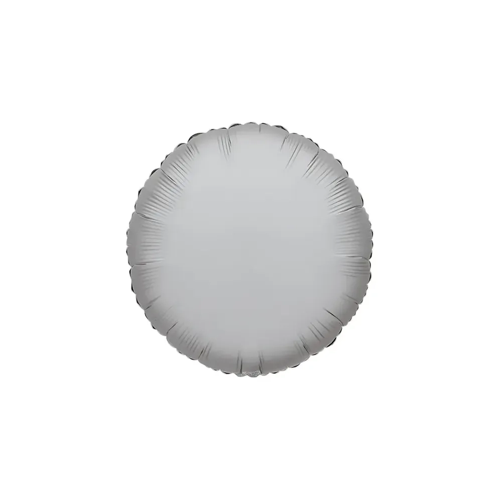 Palloncino Tondo Argento standard shape 18" (45cm) in mylar, 1pz.