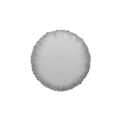 Palloncino Tondo Argento standard shape 18" (45cm) in mylar, 1pz.