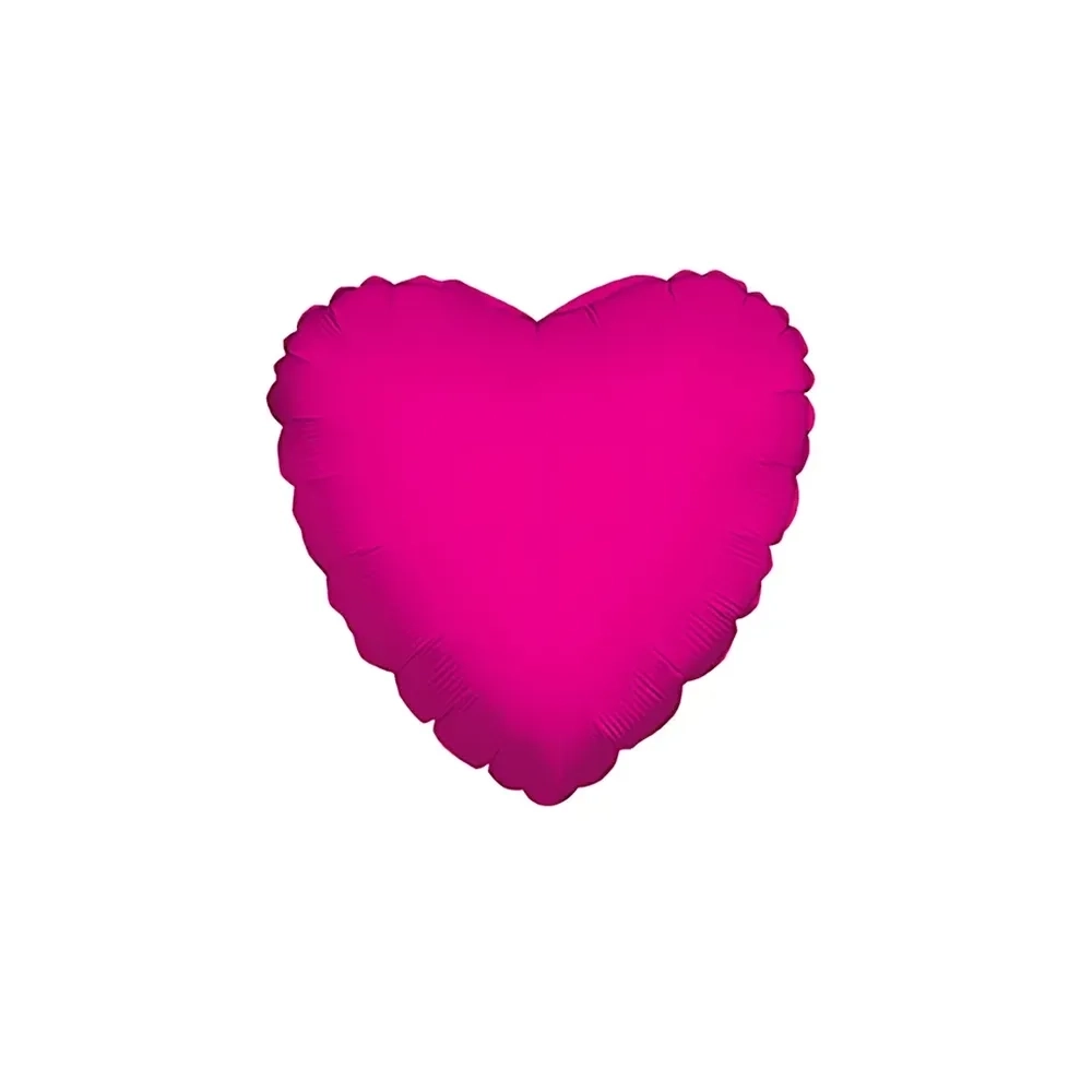Palloncino Cuore Fuxia standard shape 18" (45cm) in mylar, 1pz.