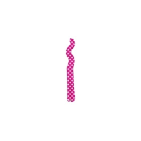 Palloncini Kurly Zig Zag Hot Pink a Pois mini shape 14" (35cm) in mylar, 5pz.