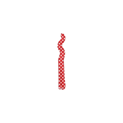 Palloncini Kurly Zig Zag rosso a pois mini shape 14" (35cm) in mylar, 5pz.