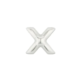 Palloncini Lettera X Argento micro shape 7" (17cm) in mylar, 5pz.