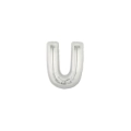 Palloncini Lettera U Argento micro shape 7" (17cm) in mylar, 5pz.