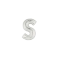 Palloncini Lettera S Argento micro shape 7" (17cm) in mylar, 5pz.