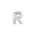 Palloncini Lettera R Argento micro shape 7" (17cm) in mylar, 5pz.