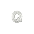 Palloncini Lettera Q Argento micro shape 7" (17cm) in mylar, 5pz.