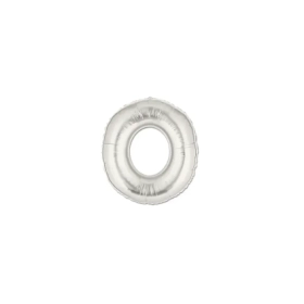Palloncini Lettera O Argento micro shape 7" (17cm) in mylar, 5pz.