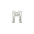 Palloncini Lettera M Argento micro shape 7" (17cm) in mylar, 5pz.