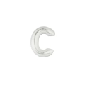 Palloncini Lettera C Argento micro shape 7" (17cm) in mylar, 5pz.